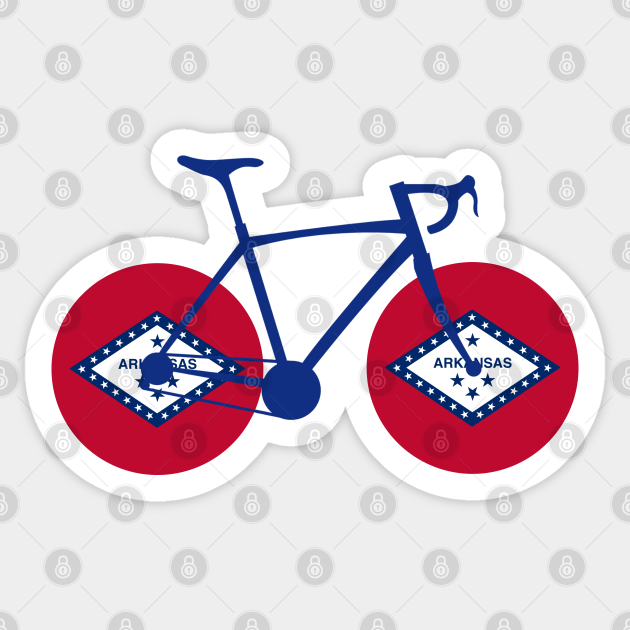 Arkansas Flag Cycling - Arkansas - Sticker