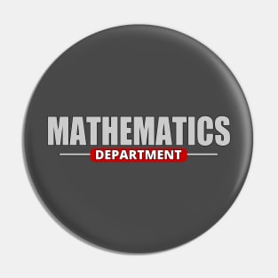 The Mathematics Department - Math Lover Pin