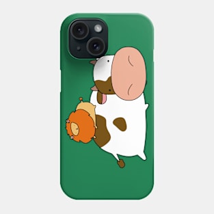 Cow and Tiny Lion Phone Case