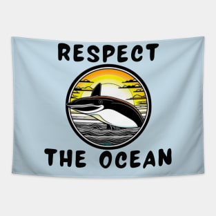 Respect the ocean orca Tapestry