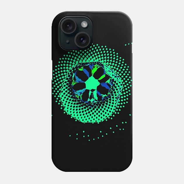 3D Glass Crystal Phyllotaxis Flower Phone Case by quasicrystals