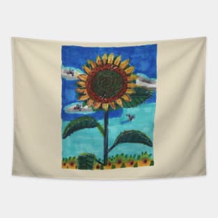 Sunflower in the Field Tapestry