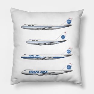 The Original 747 Airline Pan Am T-shirt Version Pillow