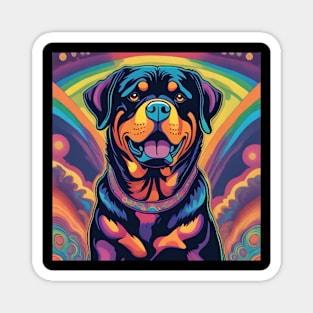 Psychedelic Rottweiler Magnet