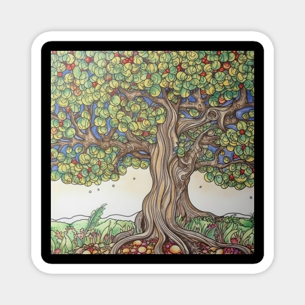 Hazel tree drawing Art Nouveau TeePublic