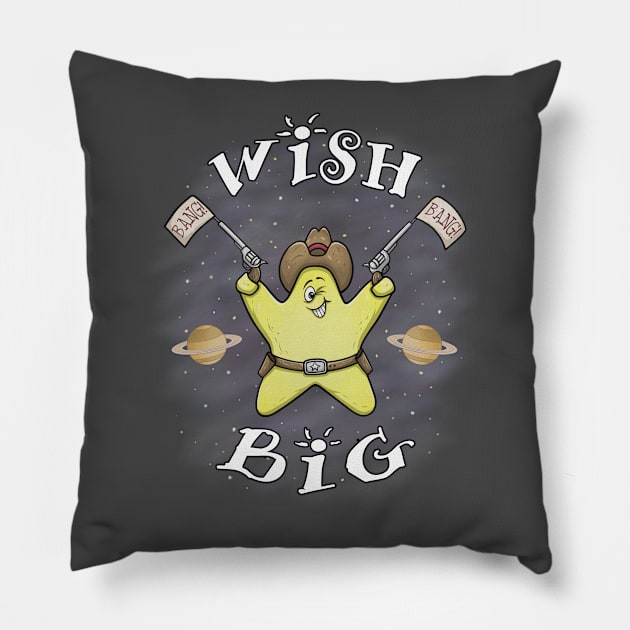 Shooting Star Wish Big Pillow by FrontalLobe