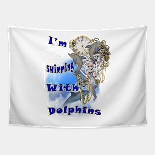 Swimming with Dolphins Tapestry