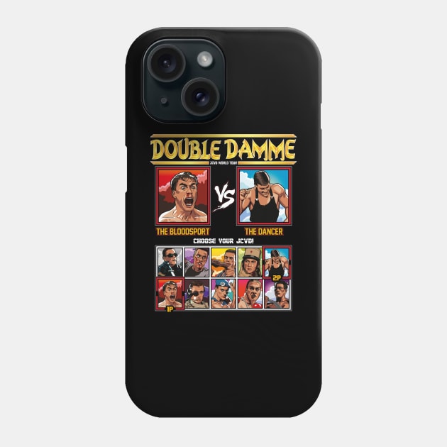 Double Damme - JCVD Jean Claude Van Damme VS Phone Case by RetroReview