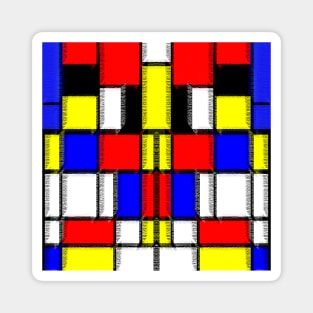 Vintage colorful checkered inspiration Magnet