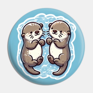 Kawaii Otter couple Pin