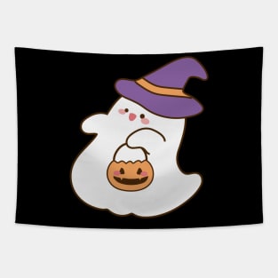 Cute Halloween White Ghost Tapestry