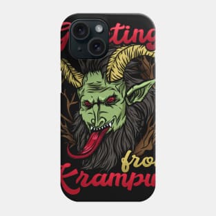 Greetings from Krampus - Ugly Christmas Demon Gift Phone Case