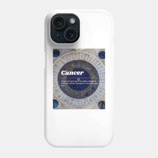 Cancer Zodiac Roman Numeral Print Phone Case
