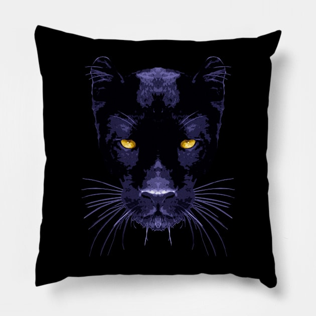 Black Panther Pillow by Artizan