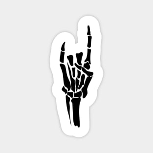 Devils horns skelleton hand in black Magnet