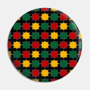 African Patterns with African Colors Pin