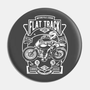 Flat Track Racer Pin
