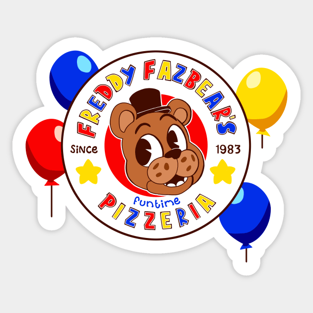 FNaF Freddy Fazbear Round Sticker - Free FNaF PNG Stickers