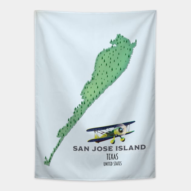 San José Island Texas USA Tapestry by nickemporium1