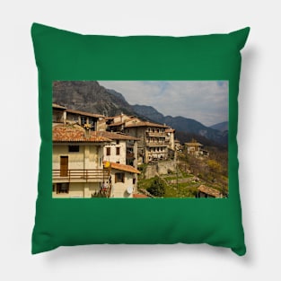 Poffabro Village in North East Italy Pillow