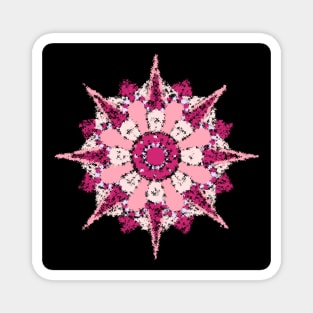Pencil Strokes of Pink Pastel Mandala Magnet