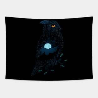 The owl and the forest Tapestry