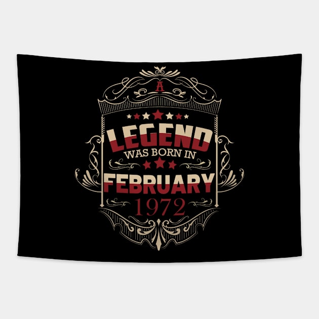 50th birthday February 1972 gift idea Tapestry by HBfunshirts