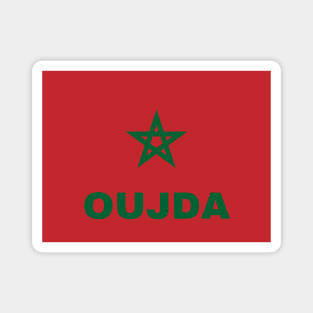 Oujda City in Moroccan Flag Magnet