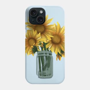 Sunflowers and Mason Jars Phone Case