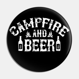 Campfire And Beer Camping Pin