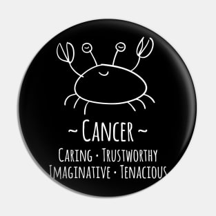 Cancer Zodiac Sign Pin