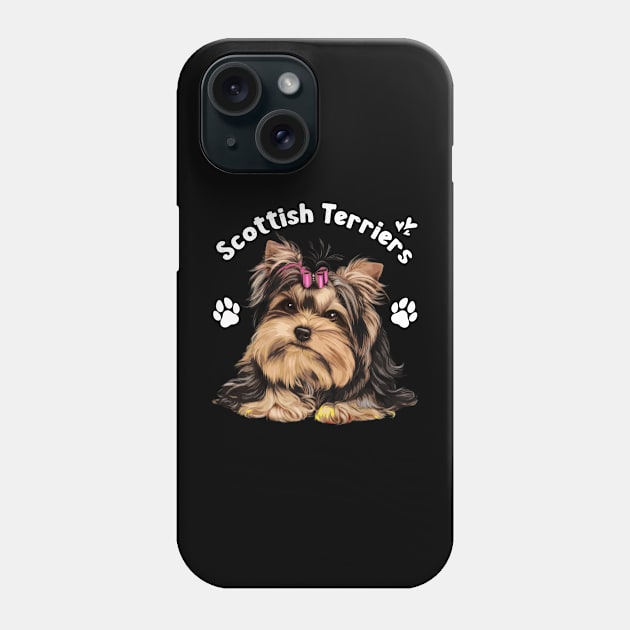 Tiny Terrors Chic Yorkshire Terrier Tee for Dog Lovers Everywhere Phone Case by Northground