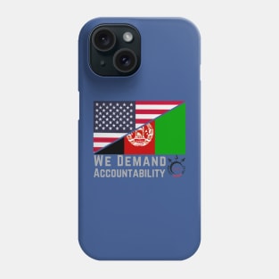 PER 51 grey text DEMAND ACCOUNTABILITY Phone Case