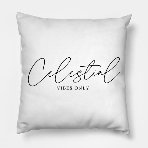 Celestial Vibes Only – Cosmic Serenity Pillow by JT Digital