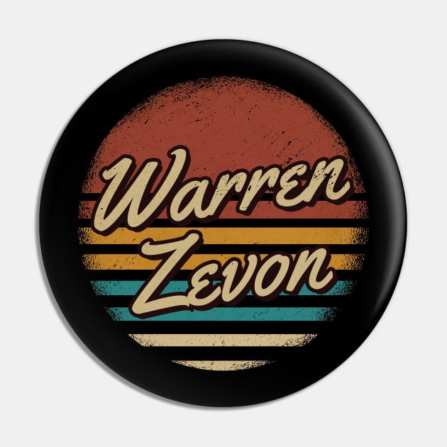 Warren Zevon Retro Style Pin by JamexAlisa