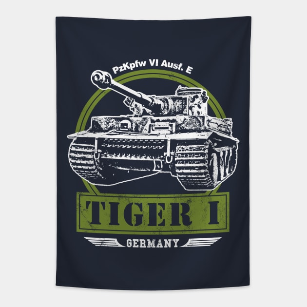 Tiger I - WW2 Tank Tapestry by rycotokyo81