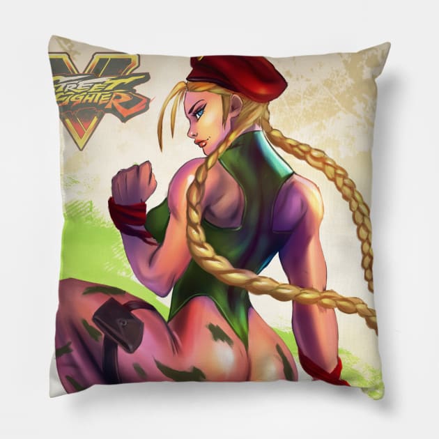 Cammy from Street Fighter Pillow by Dhaxina