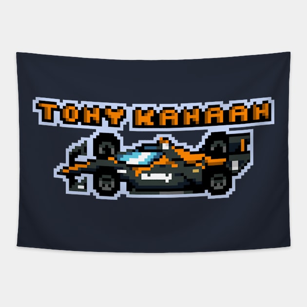 Tony Kanaan '23 Old School Tapestry by SteamboatJoe