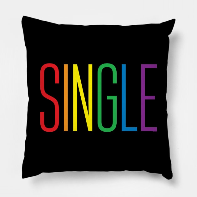 Single Gay Pride Pillow by jomadado