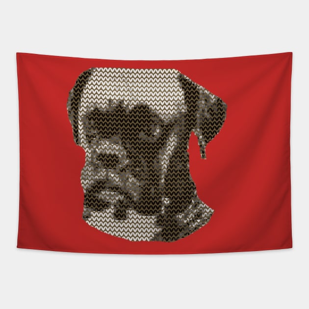 Boxer Dog Ugly Christmas Sweater Tapestry by DoggyStyles