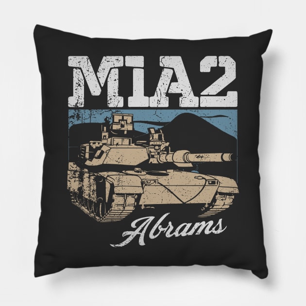 M1A2 Abrams - American Desert Storm Tank Pillow by Distant War