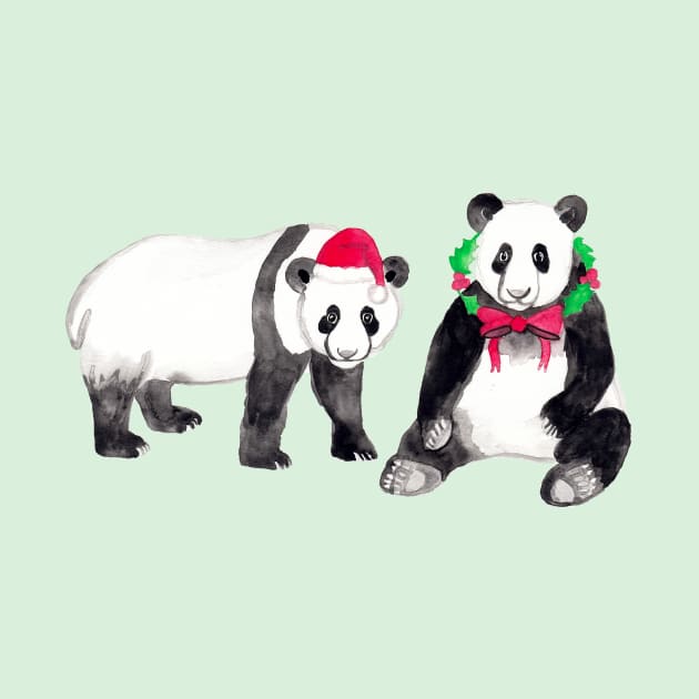 Deck The Halls With Pandas by tangerinetane