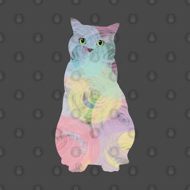 Pastel crayon cat by Indigoego