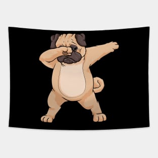 Cool dabbing pug Tapestry