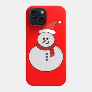 Cute Snowman Smiling cartoon ideas design Phone Case