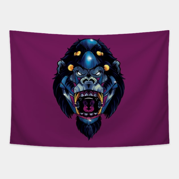 Mech Gorilla Tapestry by Carys Street Wear