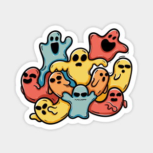 Ghost boo doodle art Magnet