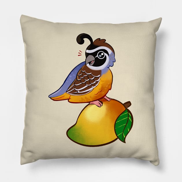 Quail Mango Pillow by Griffywings