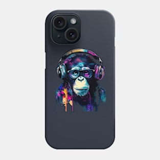 Banksy DJ Monkey with Headphones Phone Case