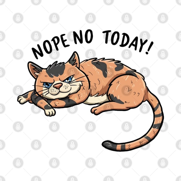 "Lazy Day Whimsy: Children's Cat Nap" - Funny Nope Not Today by stickercuffs